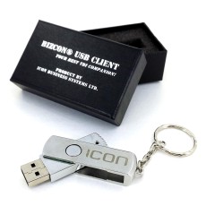 Rotating metal USB tick - ICON